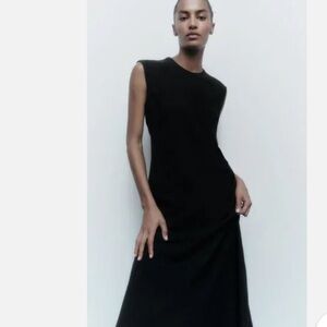 Zara black midi dress 4437/264